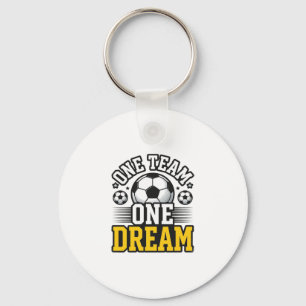 Vintage One Team One Dream Soccer Shirt Design_1 Key Ring