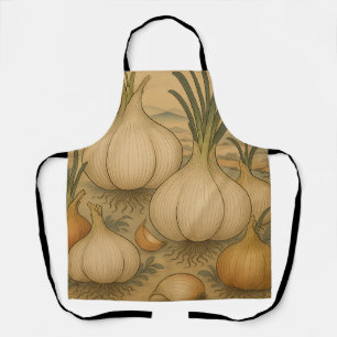 Vintage Onion Botanical Apron