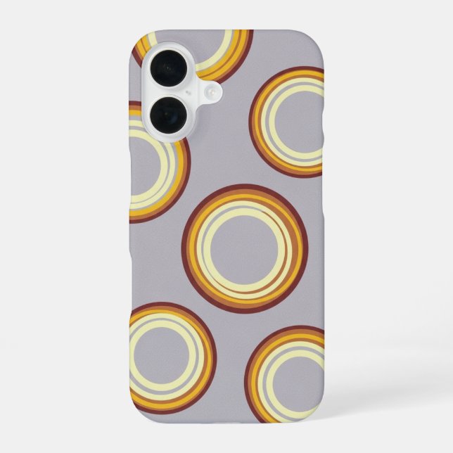 Vintage Onion Slice Pattern iPhone 16 Case (Back)