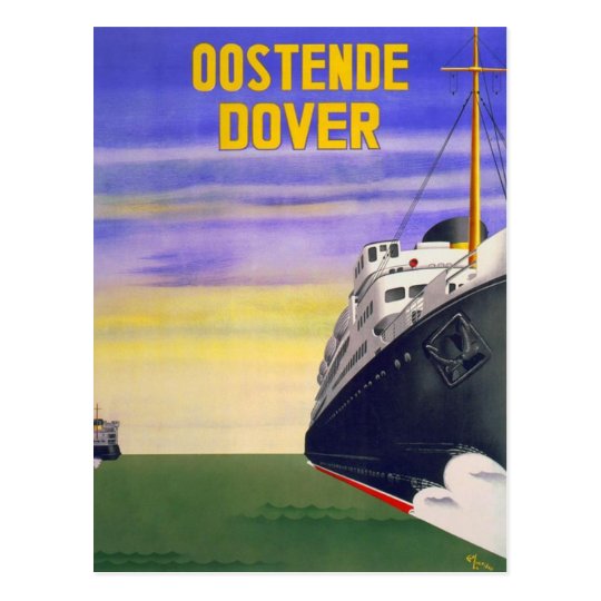 Vintage Oostende Dover Postcard