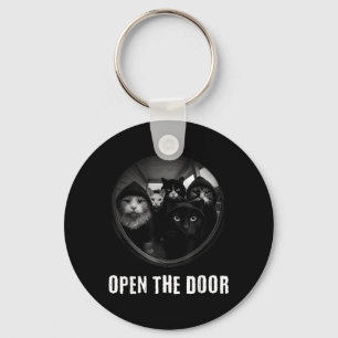 Vintage Open The Door Funny Meme Gang Sarcastic Key Ring
