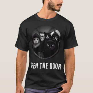 Vintage Open The Door Funny Meme Gang Sarcastic T-Shirt
