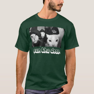 Vintage Openhe Door Funny Meme Gang Sarcastic Cat  T-Shirt