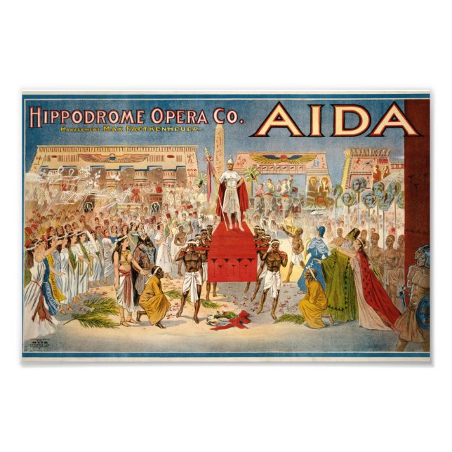 Vintage Opera Aida Artwork Photo Print (Front)