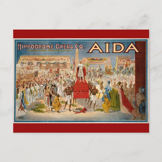 Vintage Opera Aida Artwork Postcard (Front)