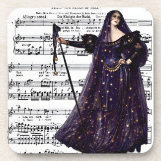 Vintage Opera Gothic Queen of the Night Art Coaster