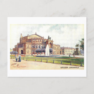 Vintage Opera House, Dresden, Germany Postcard
