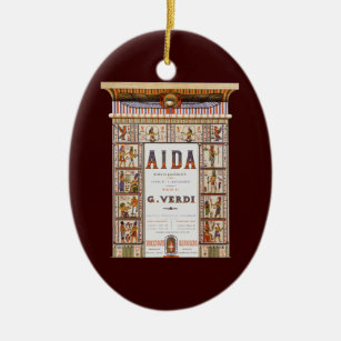 Vintage Opera Music, Egyptian Aida by Verdi Ceramic Tree Decoration