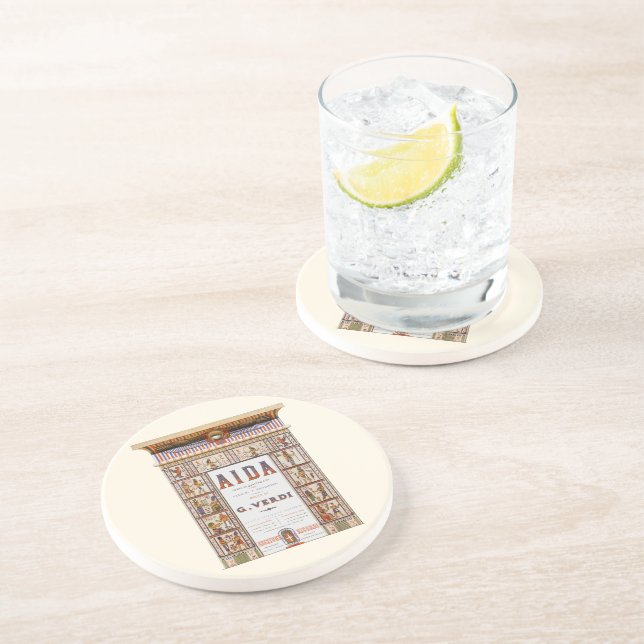 Vintage Opera Music, Egyptian Aida by Verdi Coaster (Side)