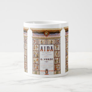 Vintage Opera Music, Egyptian Aida by Verdi Large Coffee Mug
