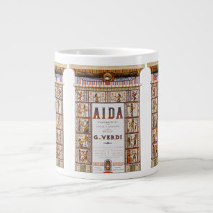 Vintage Opera Music, Egyptian Aida by Verdi Large Coffee Mug