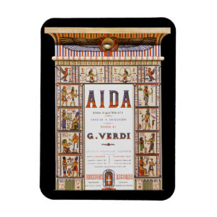 Vintage Opera Music, Egyptian Aida by Verdi Magnet