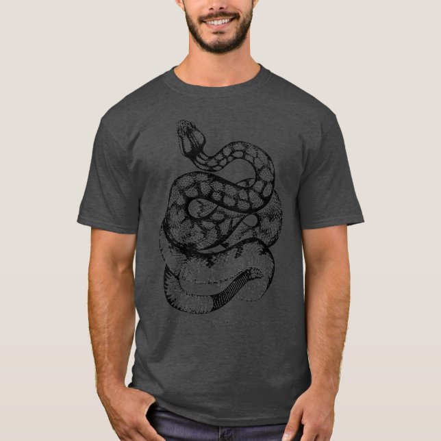 Vintage Ophiology South American Rattle Snake T-Shirt (Front)