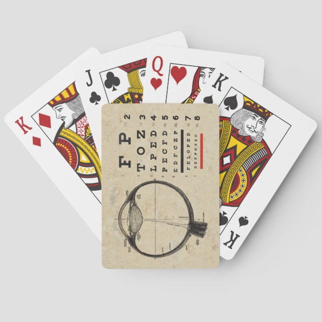 Vintage Ophthalmologist Playing Cards (Back)