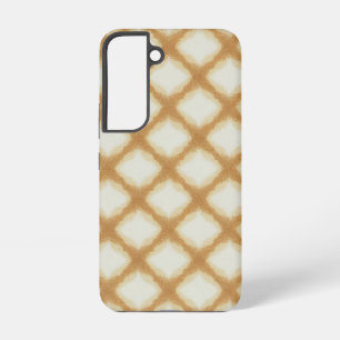 Vintage Orange and Cream Diamond Grid Samsung Galaxy Case