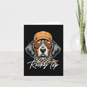 Vintage Orange Blooded Tennessee Dog Lover Rocky T Card