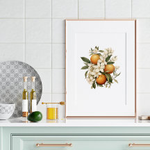 Vintage Orange Flower Kitchen