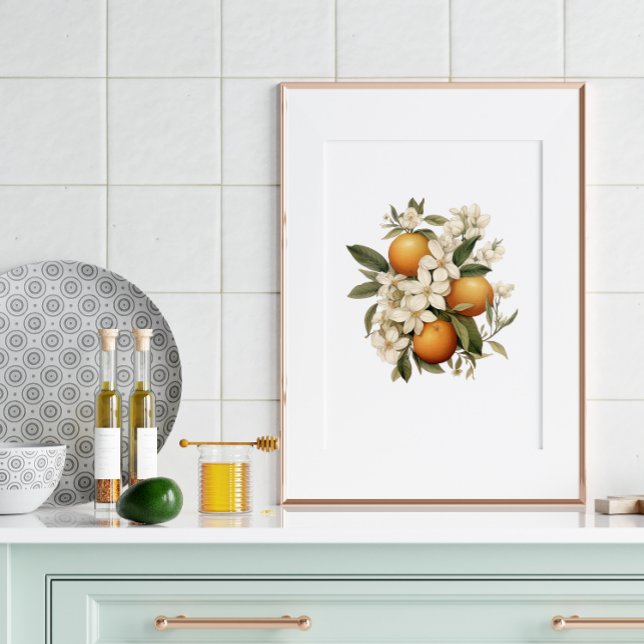 Vintage Orange Flower Kitchen Poster (Creator Uploaded)