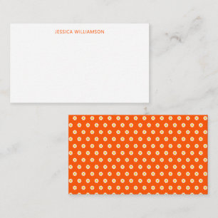 Vintage Orange Flowers Custom Name Gift Enclosure  Card