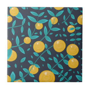 Vintage Orange Fruit Ceramic Tile
