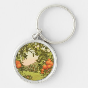 Vintage Orange Grove Key Ring