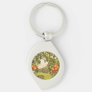 Vintage Orange Grove Key Ring