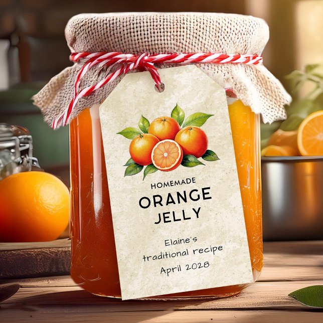 Vintage orange jelly kitchen pantry label (Creator Uploaded)