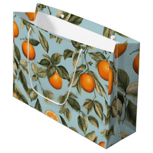 Vintage orange large gift bag