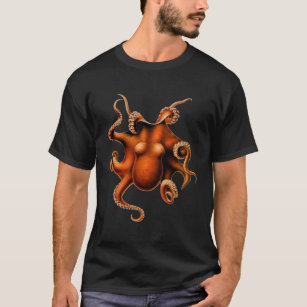 Vintage Orange Octopus T-Shirt