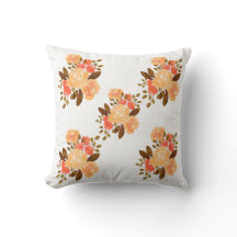 Vintage Orange Red Flowers Floral