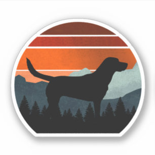 Vintage Orange Sky Mountains Wilderness Labrador