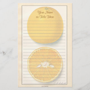 Vintage Oranges Stationery