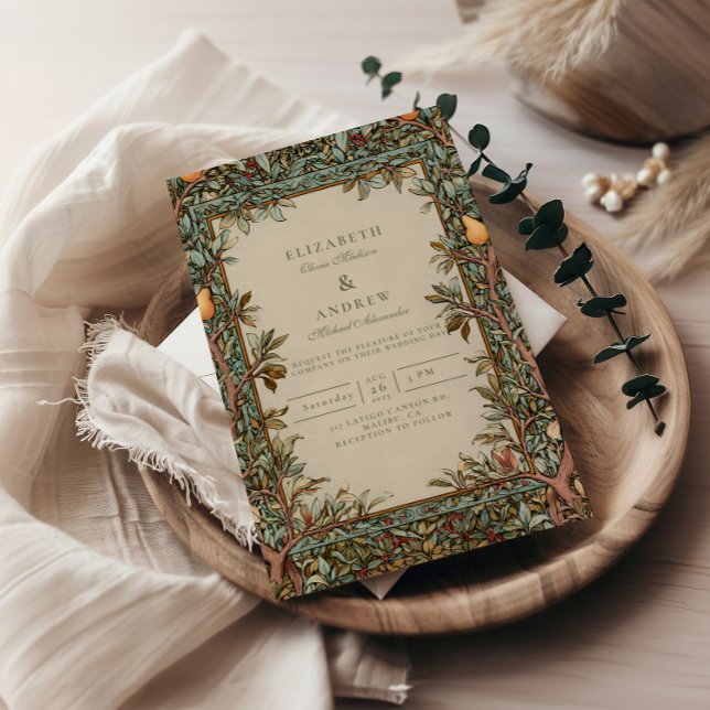 Vintage Orchard Botanical Wedding Invitation (Creator Uploaded)