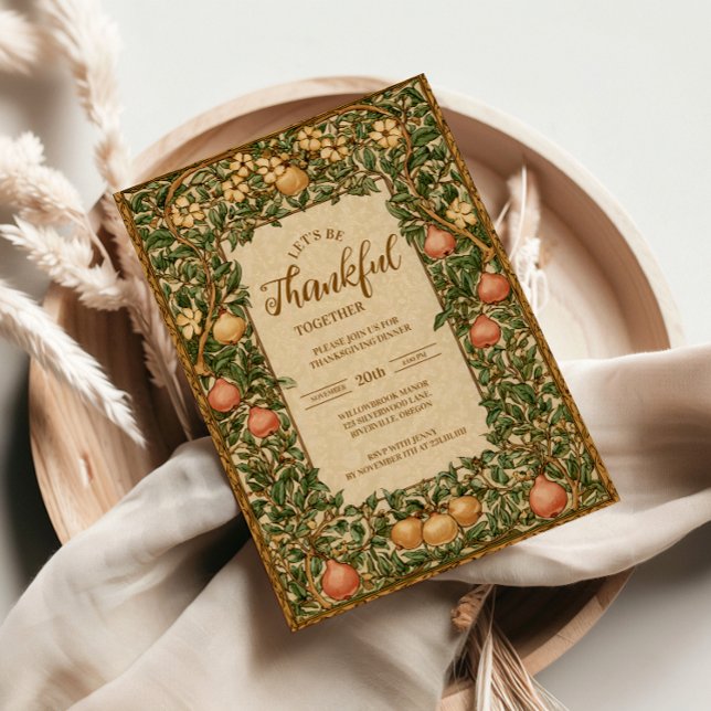 Vintage Orchard Thanksgiving Celebration Invitation (Creator Uploaded)