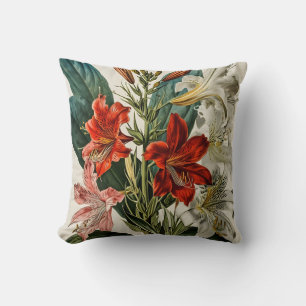 Vintage Orchid flowers  Cushion