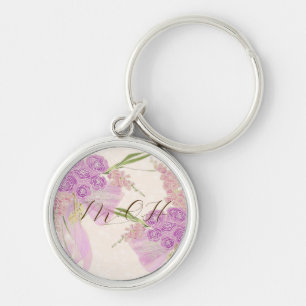 Vintage Orchid Ombré Bow and Bouquet-M.O.H. Key Ring