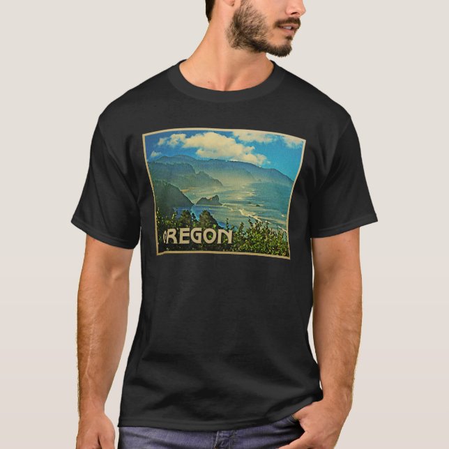 Vintage Oregon Coastline T-Shirt (Front)