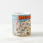 Vintage Oregon Map Mug<br><div class="desc">Very retro colourful Oregon State Map repurposed on an 11x14,  252 piece jigsaw puzzle.</div>