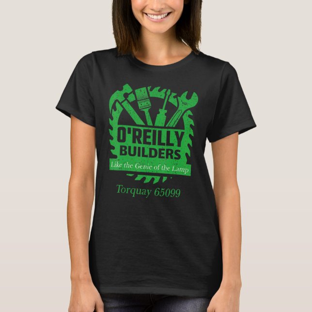 Vintage O'Reilly Builders Like The Genie Of The La T-Shirt (Front)