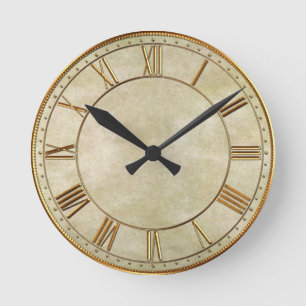 Vintage Oriental Bamboo 1 Round Clock