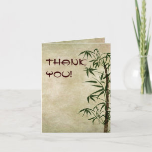 Vintage Oriental Bamboo 1 Thank You Card