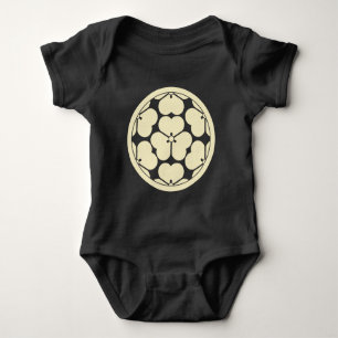 Vintage Oriental Pale Yellow Chosokabe Japan Mon Baby Bodysuit