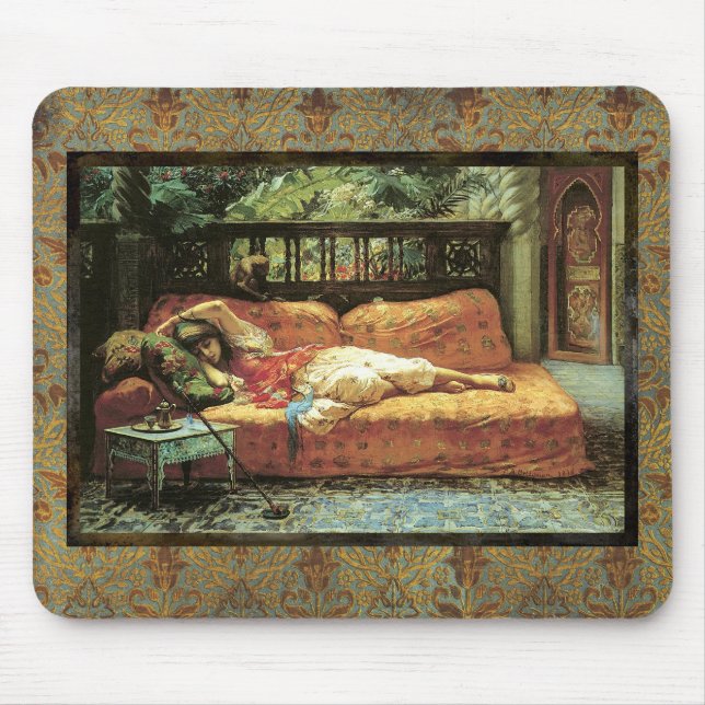 Vintage Orientalist Painting Mousepad (Front)