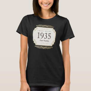 Vintage Original Aged Perfectly Born in 1935 88th T-Shirt