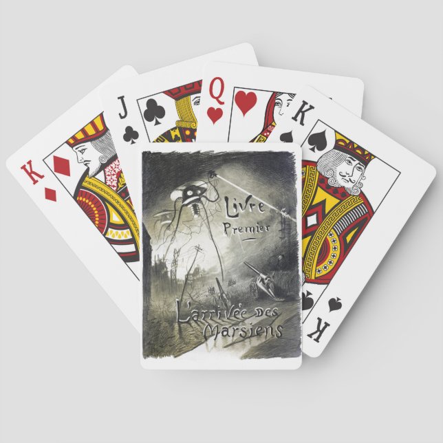 Vintage original alien invasion playing cards (Back)