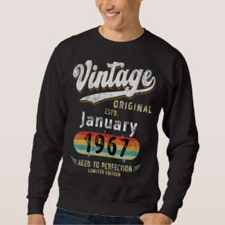 Vintage Original Est January 1967 Age To Perfectio Sweatshirt