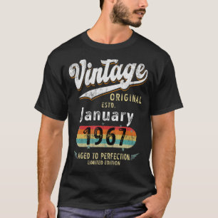 Vintage Original Est January 1967 Age To Perfectio T-Shirt