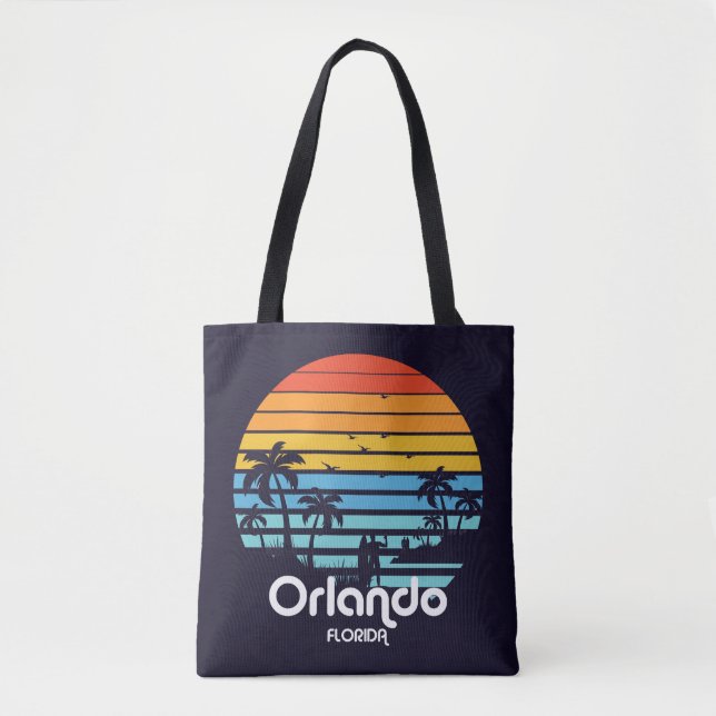 Vintage Orlando Florida Sunset Tote Bag (Front)