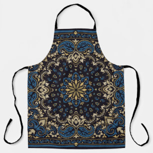 vintage ornament paisley Bandanna Print, silk neck Apron