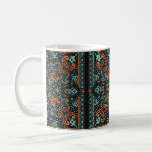 Vintage ornament paisley Bandanna, silk neck scarf Coffee Mug